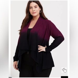 Torrid Purple Dip Cardigan